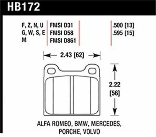 Hawk Motorsports Brake Pads - HB172W.595