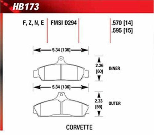 Hawk Motorsports Brake Pads (1985-1987 Corvette) - HB173E.595