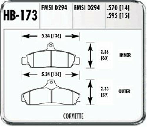 Hawk Street Brake Pads (1984-1987 Corvette) - HB173F.570