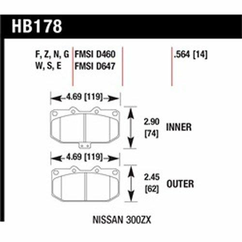 Hawk Street Brake Pads (1989-1996 300ZX) - HB178B.564