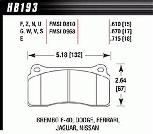 Hawk Motorsports Brake Pads - HB193S.670