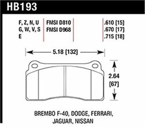Hawk Motorsports Brake Pads - HB193U.610