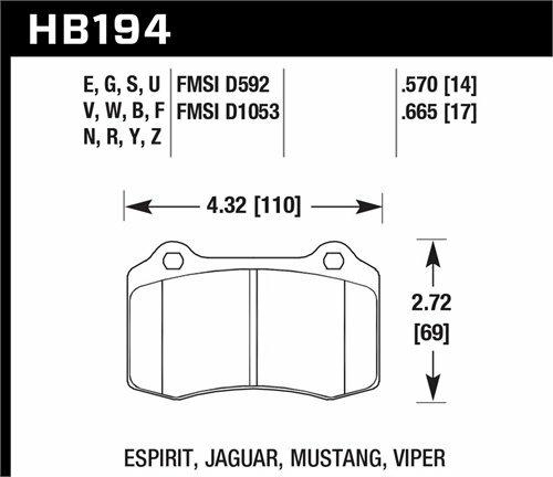 Hawk Motorsports Brake Pads - HB194Q.570