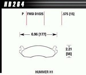 Hawk Street Brake Pads (2003-2004 Hummer H1) - HB264P.575