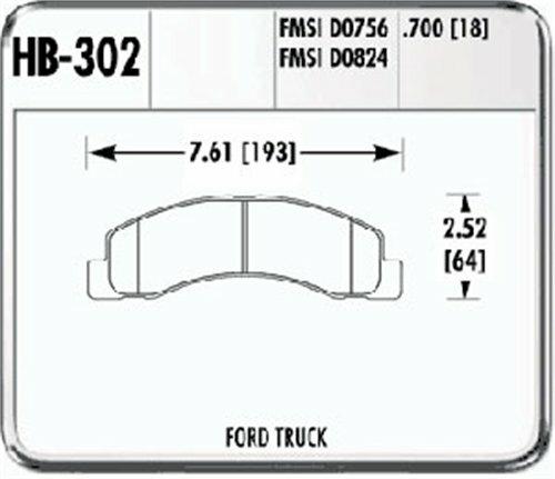 Hawk Street Brake Pads (1999-2004 F-250 Super Duty,2000-2005 Excursion,1999-2004 F-350 Super Duty) - HB302P.700