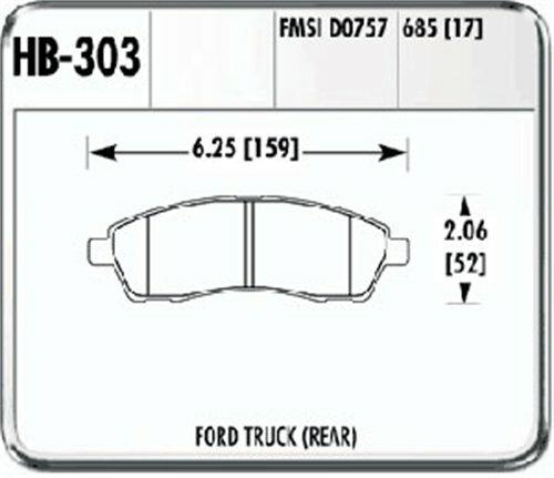 Hawk Street Brake Pads (2000-2005 Excursion,1999-2004 F-250 Super Duty,1999-2004 F-350 Super Duty) - HB303P.685