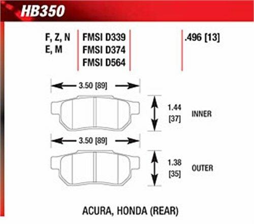 Hawk Motorsports Brake Pads - HB350E.496