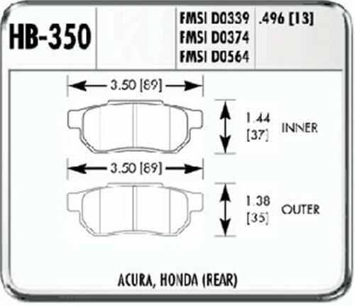 Hawk Motorsports Brake Pads - HB350M.496