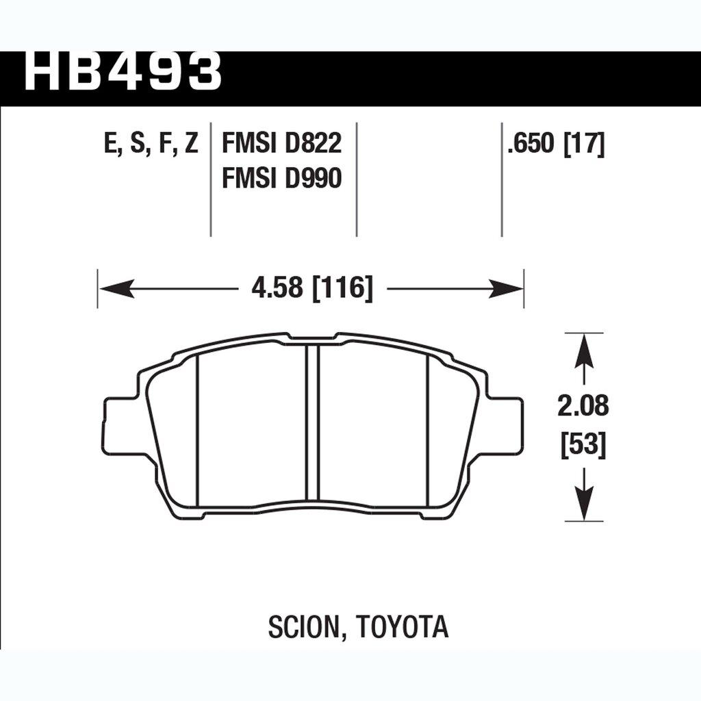 Hawk Street Brake Pads - HB493Z.650