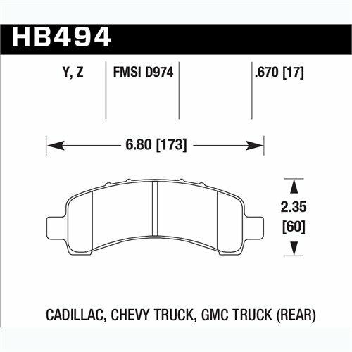 Hawk Street Brake Pads - HB494Z.670