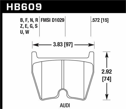 Hawk Street Brake Pads - HB609R.572