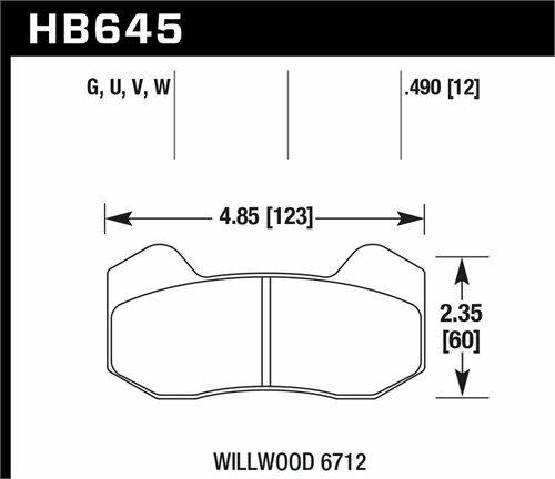 Hawk Motorsports Brake Pads - HB645V.490