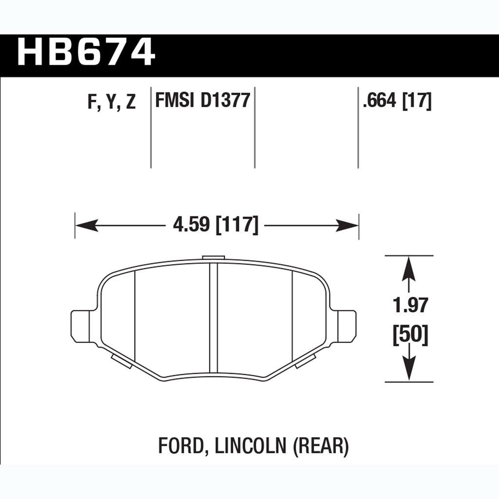 Hawk Street Brake Pads - HB674Z.664