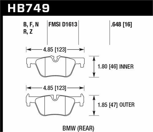 Hawk Motorsports Brake Pads - HB749U.648