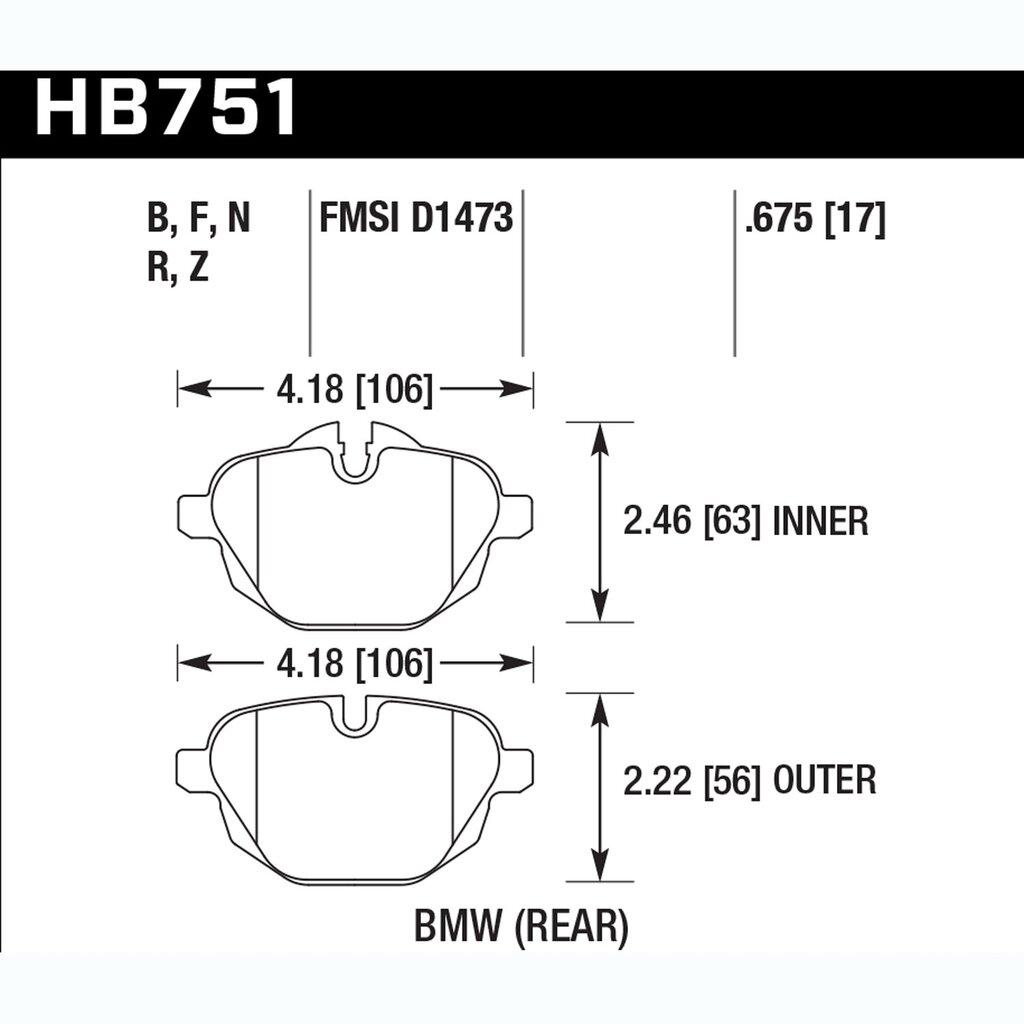 Hawk Street Brake Pads - HB751Z.675