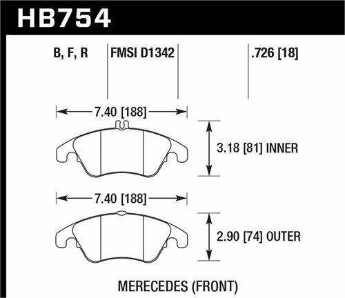 Hawk Street Brake Pads - HB754F.726