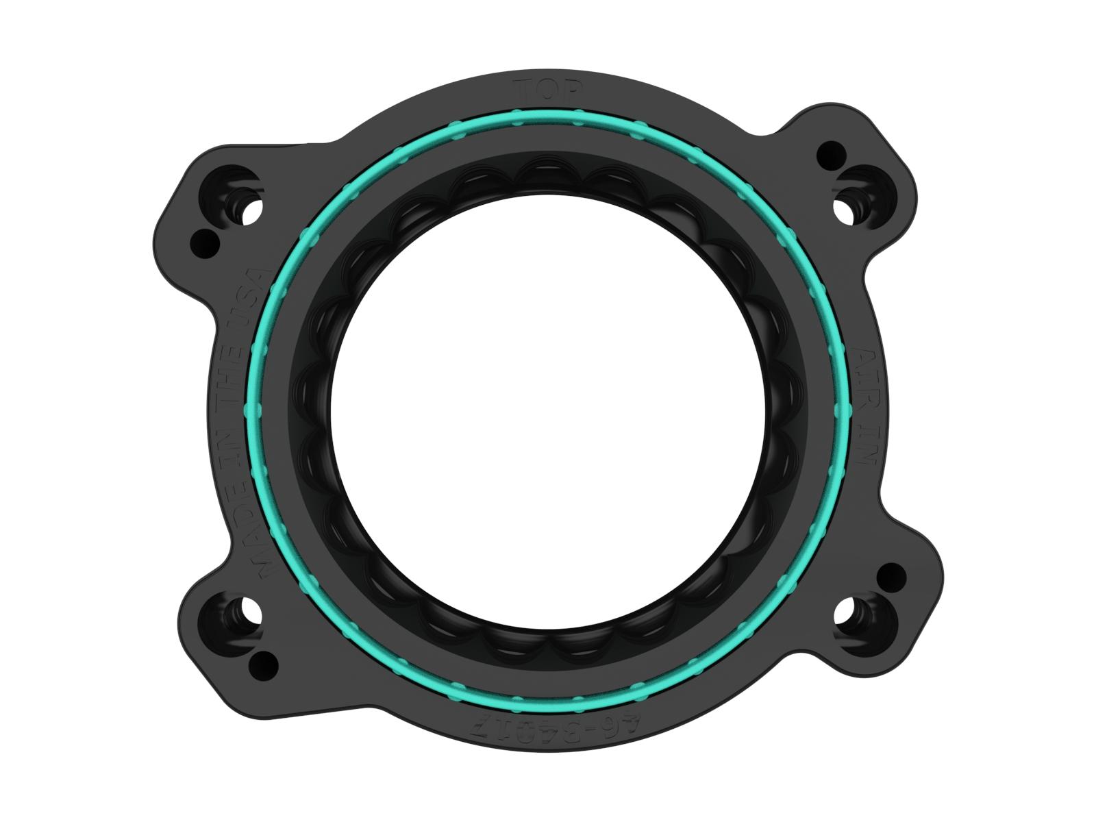 AFE Silver Bullet Throttle Body Spacer Kit Black (Chevrolet Corvette (C8) 2020 V8-6.2L This item will only work with the factory air intake system.) - 46-34017B