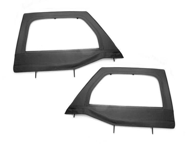 Rugged Ridge Door Kit Front Upper Black Diamond; 07-18 Jeep Wrangler Jk - 13711.15