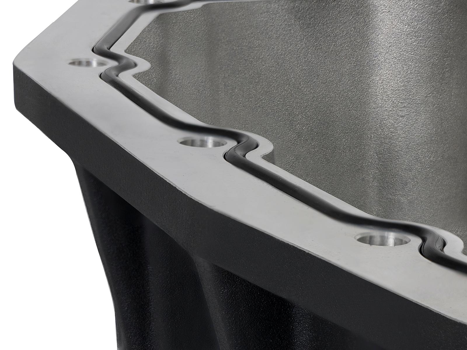 aFe POWER Pro Series Engine Oil Pan Black w/ Machined Fins (2011-2021 F-250 Super Duty, F-350 Super Duty) - 46-70322