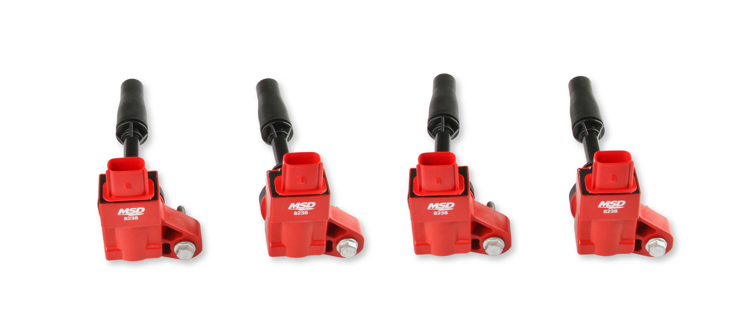 Blaster Ignition Coils, 2013-2020 GM 4-cylinder Engines, Red, 4-Pack.  - 82384