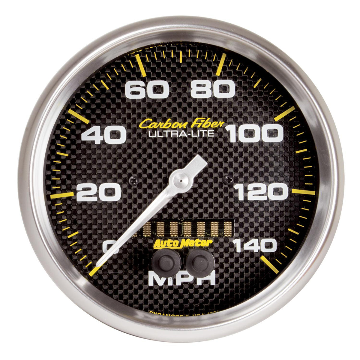 Auto Meter 5" GPS SPEEDOMETER, 0-140 MPH, CARBON FIBER - 4881
