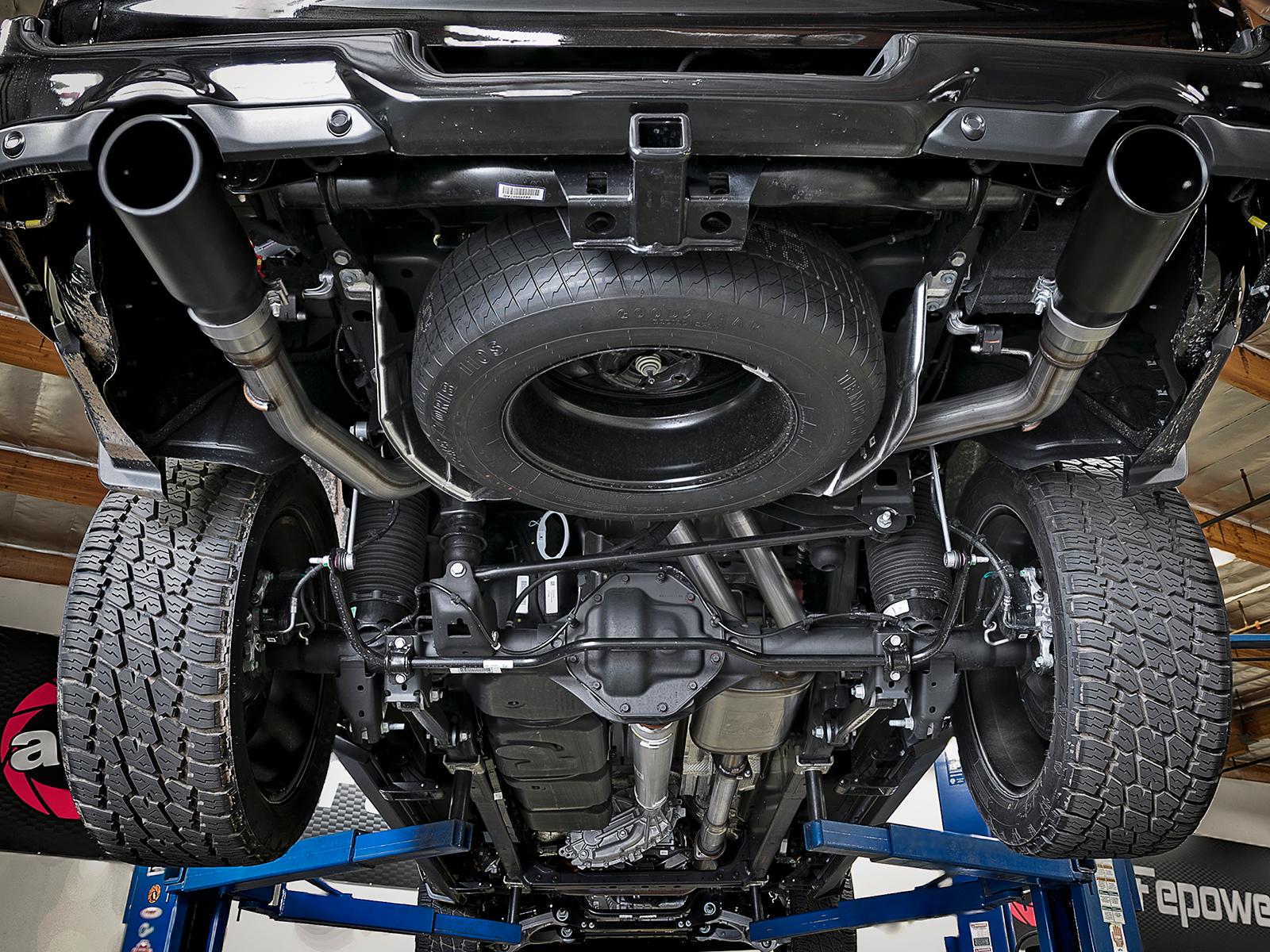 AFE MACH Force-Xp 3 IN Stainless Steel Cat-Back Exhaust System w/ Dual Black Tips (2019-2021 1500, 1500) - 49-42059-B