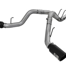 AFE Large Bore-HD 4 IN 409 Stainless Steel DPF-Back Exhaust System w/Black Tip - 49-43065-B