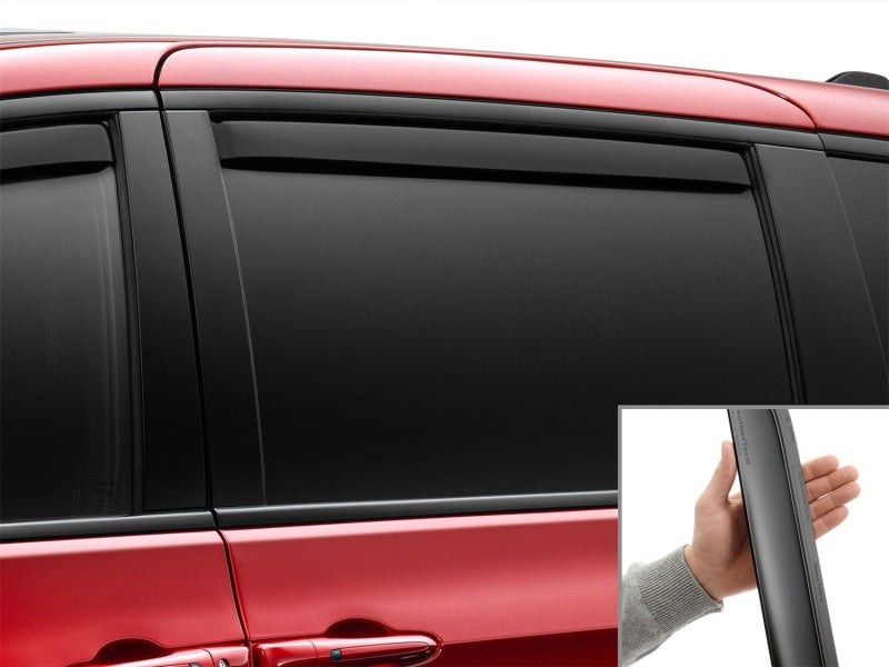 WeatherTech 17-26 Chrysler Pacifica Rear Rear Side Window Deflectors - Matte Blk
