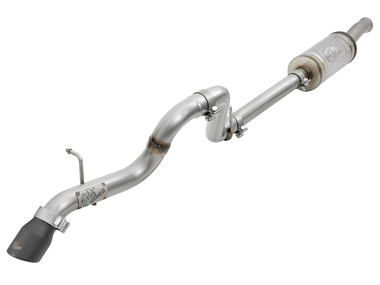 AFE MACH Force-Xp Axle-Back Hi-Tuck Exhaust w/ Black Tip (2018-2021 Wrangler, Wrangler) - 49-48075-B