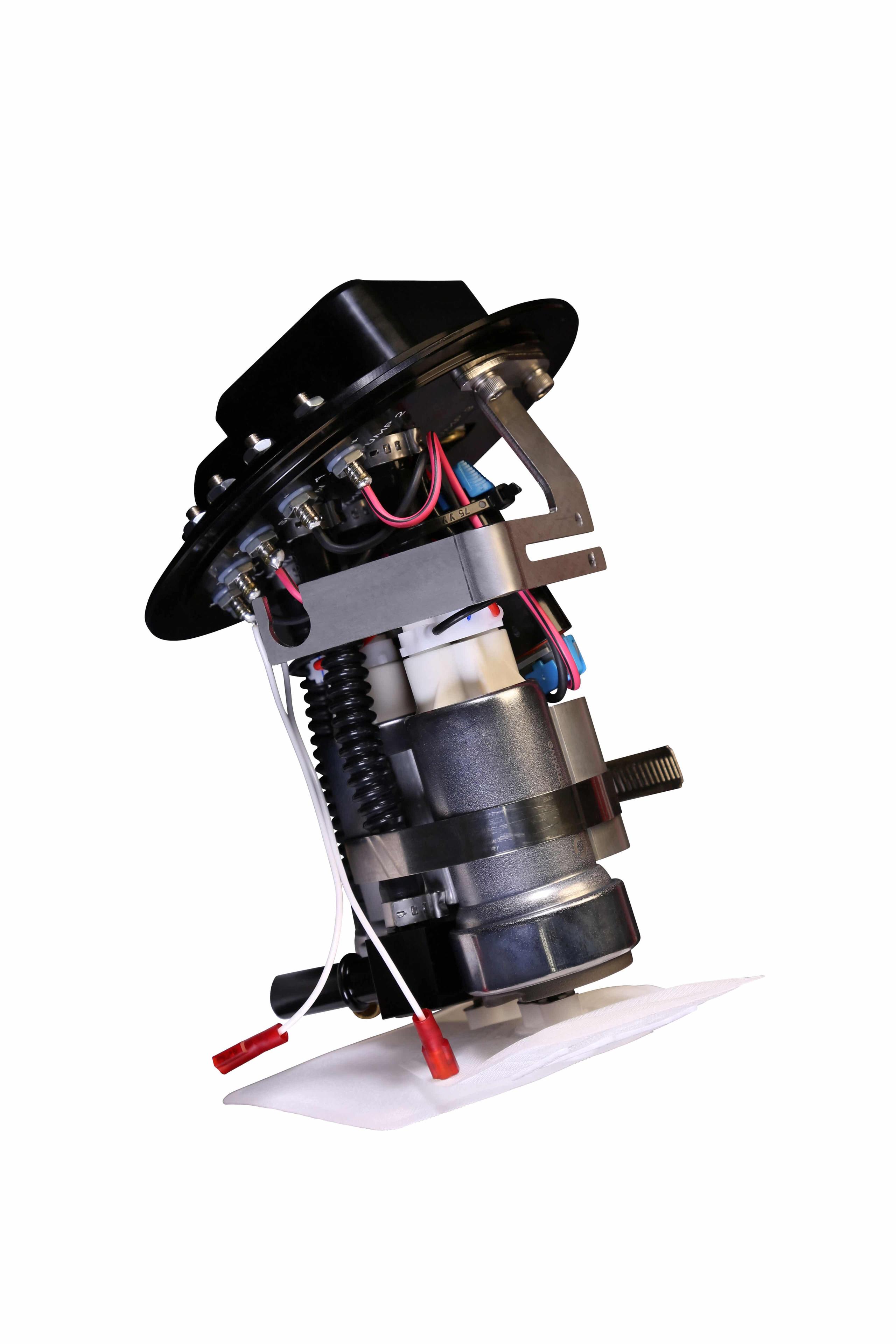 Aeromotive Fuel Pump, Dual 450 Phantom, Direct Drop-In, Mopar Charger, Challenger, 300C, Magnum. Gasoline / e85 compatible. Can be PWM to pressure or return style with bypass regulator and return line. Requires AN lines and high-flow filtration. - 18096