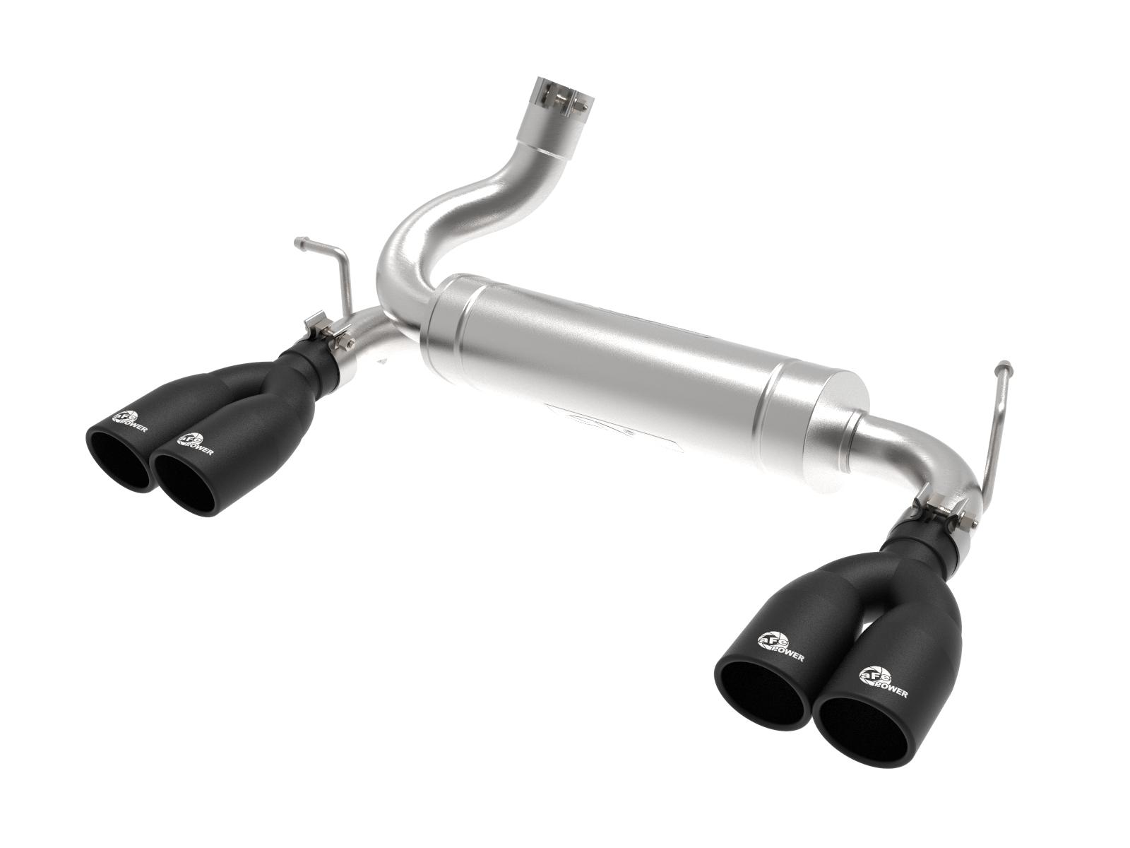 AFE Axle-Back Exhaust System (2007-2018 Jeep Wrangler V6-3.6/3.8L) - 49-38086-B