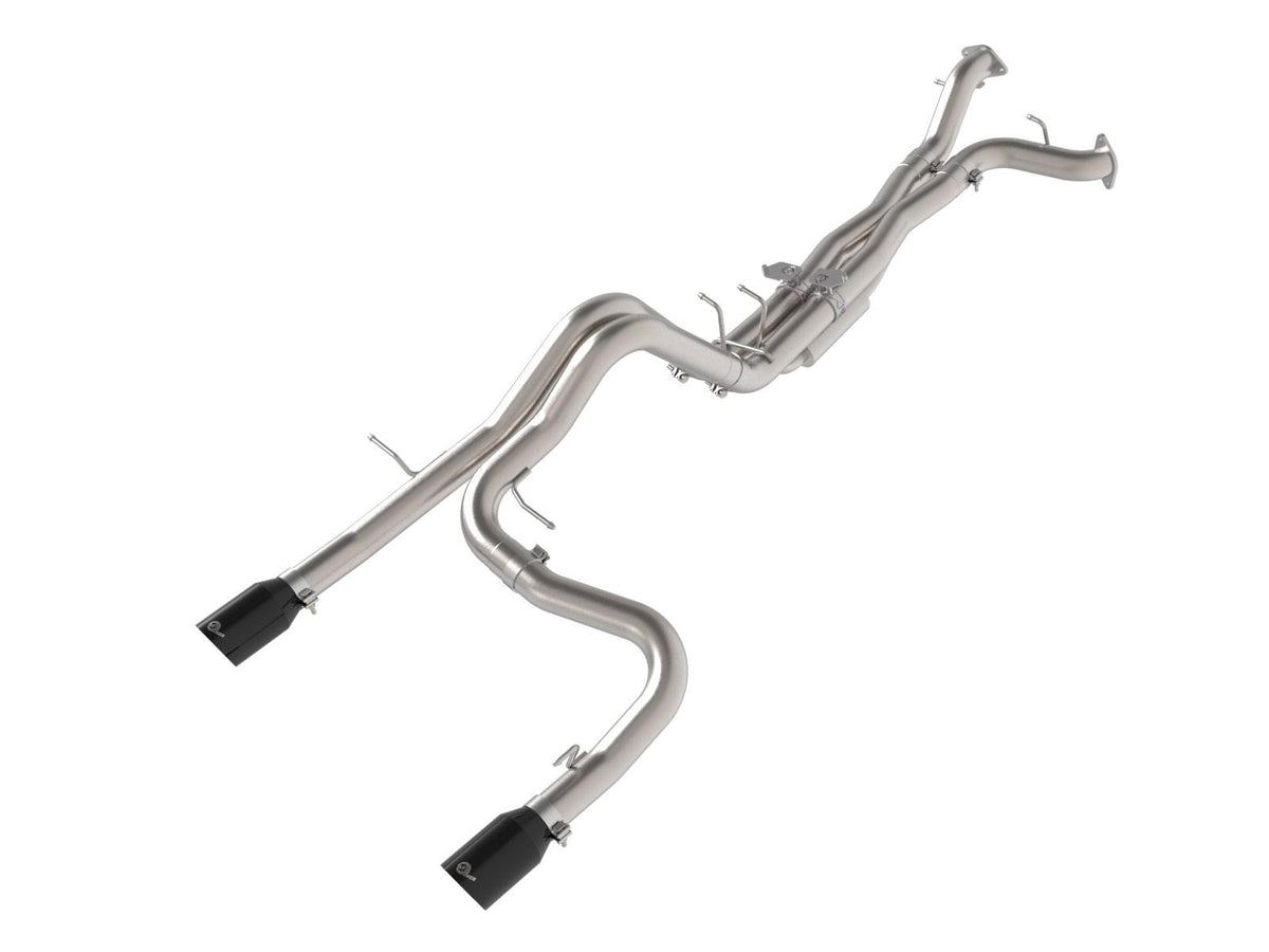 AFE Vulcan Series 3 IN 304 Stainless Steel Cat-Back Exhaust System w/ Black Tip (2022-2026 Bronco Raptor) - 49-33154-B