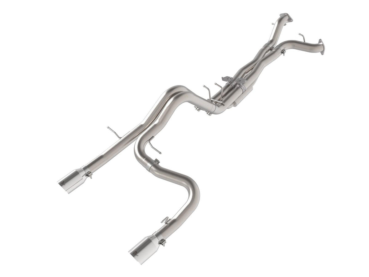 AFE Vulcan Series 3 IN 304 Stainless Steel Cat-Back Exhaust System w/ Polished Tip (2022-2026 Bronco Raptor) - 49-33154-P