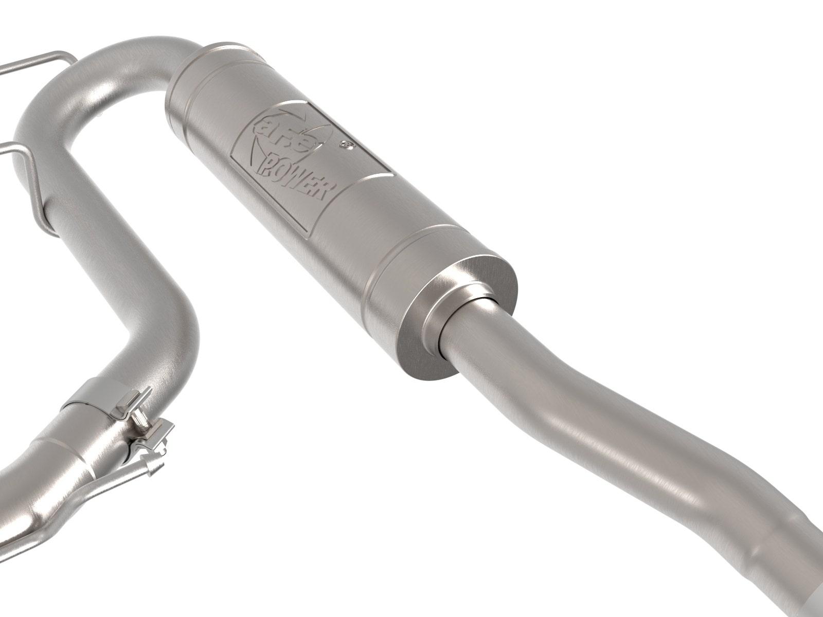 AFE Rebel Series 2-1/2 IN Stainless Steel Cat-Back Exhaust System w/ Polished Tip (2022-2026 Ford Maverick L4-2.5L FWD) - 49-33155-P