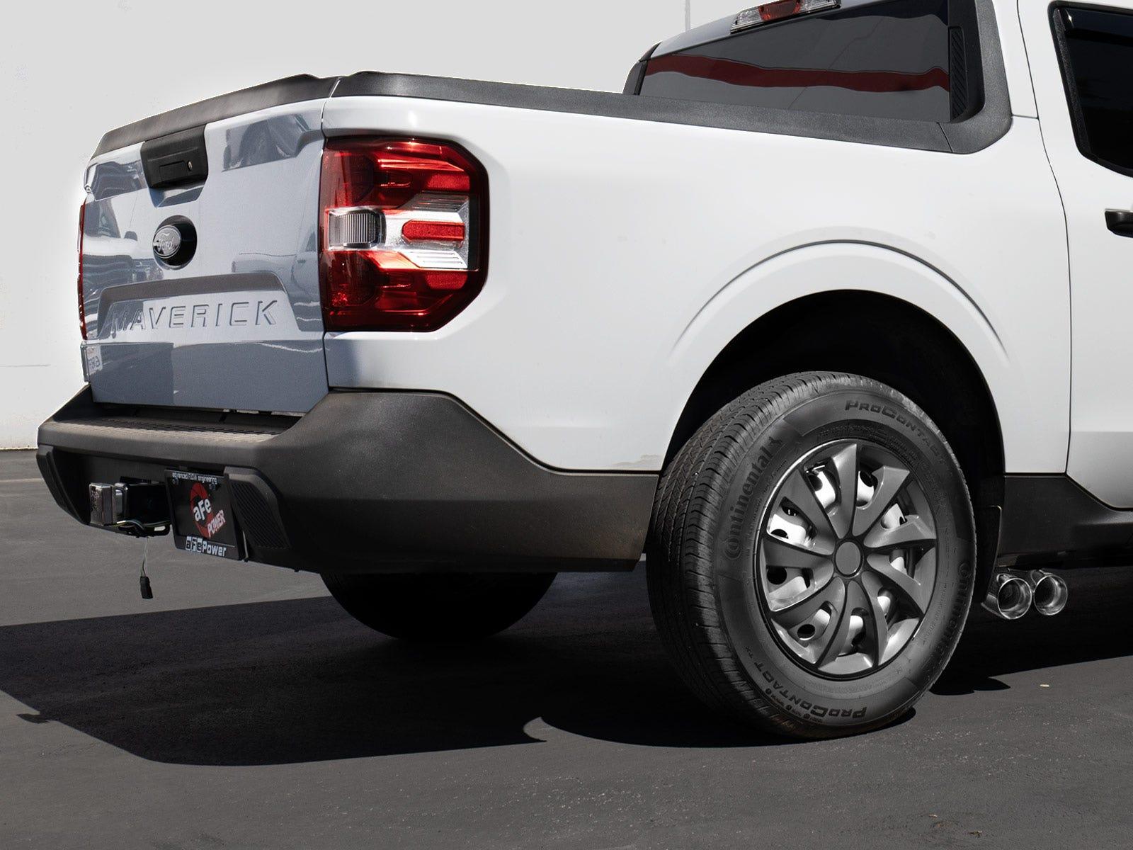 AFE Rebel Series 2-1/2 IN Stainless Steel Cat-Back Exhaust System w/ Polished Tip (2022-2026 Ford Maverick L4-2.5L FWD) - 49-33155-P