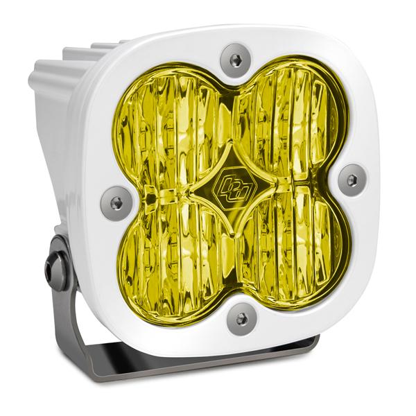 Baja Designs Squadron Pro Light Pods: (Each / Amber / Wide Cornering Beam / White Body) (Universal) - 490015WT