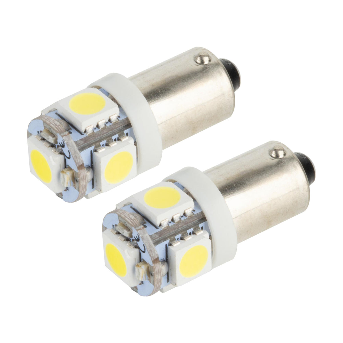 Oracle Lighting Ba9S 5 Led 3 Chip Bayonet Bulbs, White, Pair - 4904-001