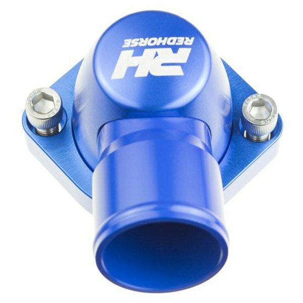 Redhorse Performance Aluminum Water Neck 1.25" Hose for BBF ENGINE (427,460 ci)  - Blue - 4910-460-20-1