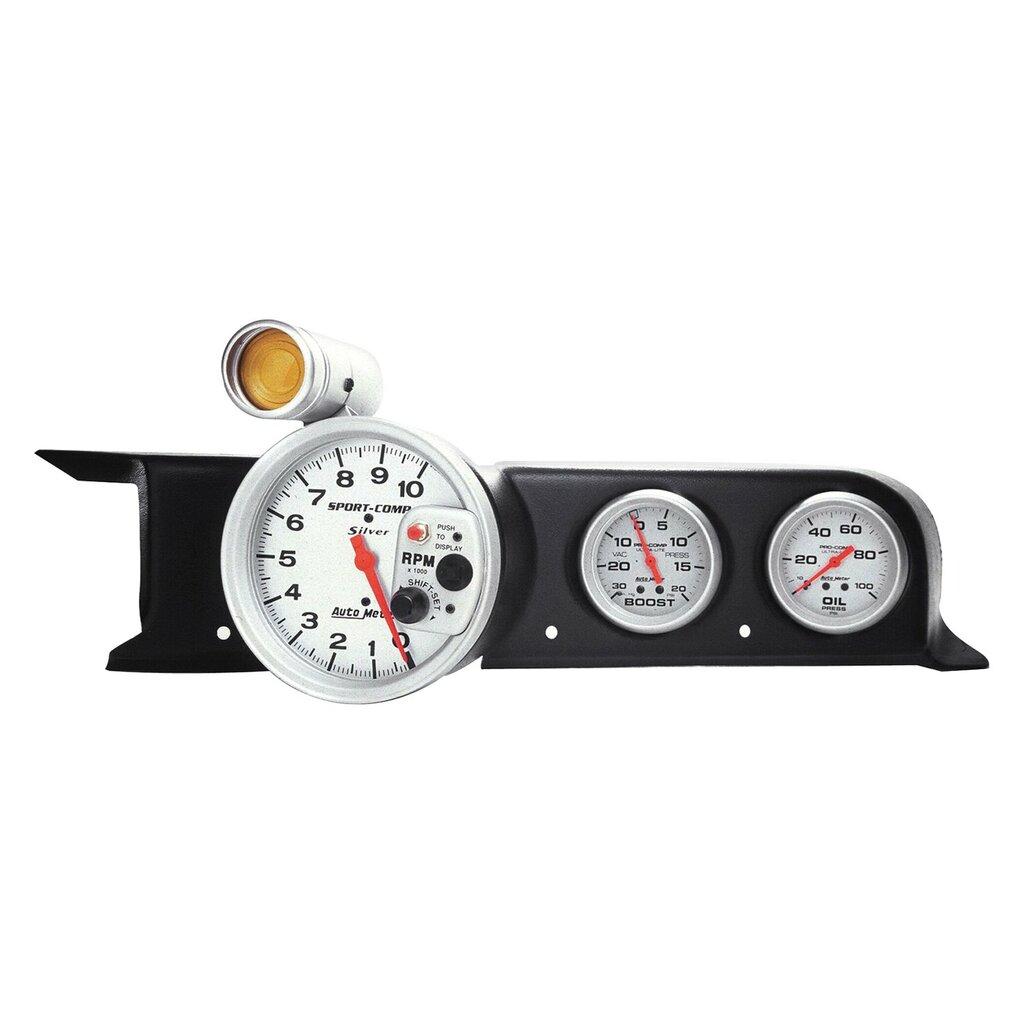 Auto Meter DASH TOP, TRIPLE, (5" PEDESTAL TACH, 2-5/8"X2), MUSTANG 87-93 FOX - 49102