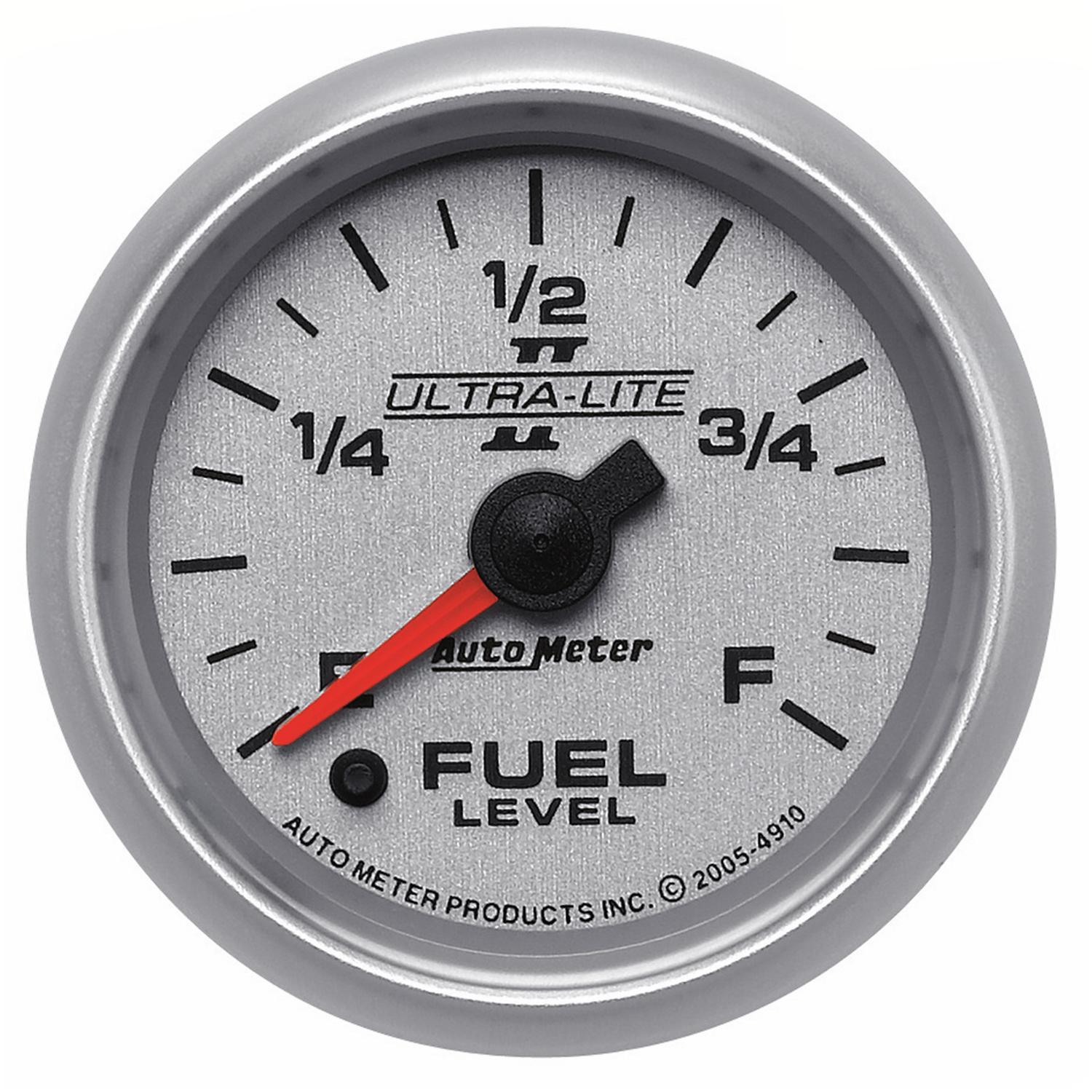 Auto Meter 2-1/16" FUEL LEVEL, PROGRAMMABLE 0-280 Ω, ULTRA-LITE II - 4910