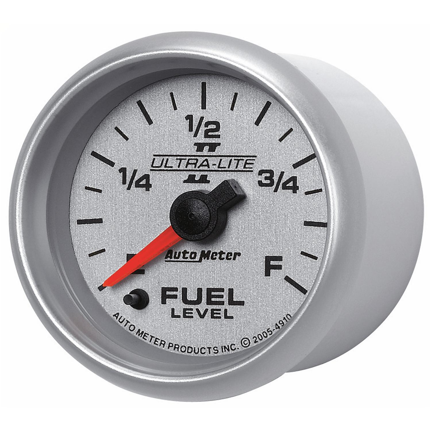 Auto Meter 2-1/16" FUEL LEVEL, PROGRAMMABLE 0-280 Ω, ULTRA-LITE II - 4910