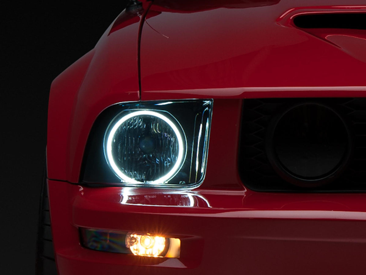 Raxiom 05-09 Ford Mustang GT V6 Axial Series CCFL Halo Projector Headlight- Blk Housing (Smkd Lens) - 49121