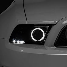 Raxiom 13-14 Ford Mustang w/ Factory HIDLED Halo Projector Headlights- Black Housing (Smoked Lens) - 49170