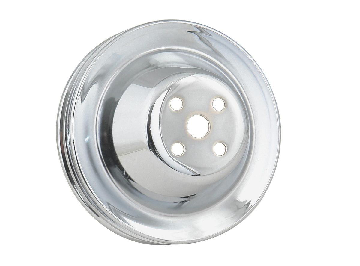 Mr. Gasket Water Pump Pulley - Chrome - Double Groove.  - 4971