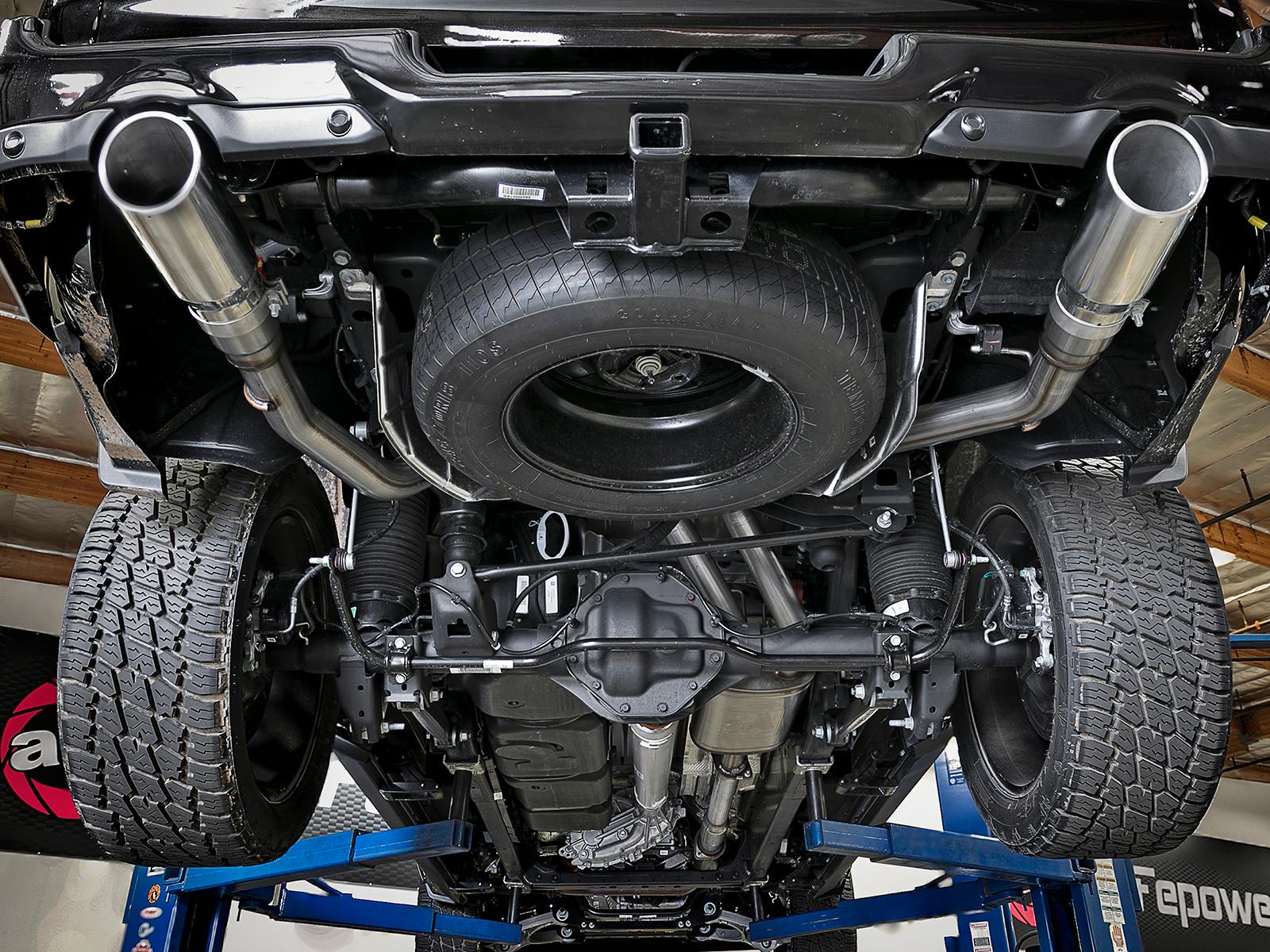 AFE MACH Force-Xp 3 IN Stainless Steel Cat-Back Exhaust System w/ Dual Polish Tips (2019-2021 1500, 1500) - 49-42059-P