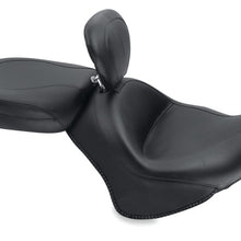 Mustang 11-17 Yamaha Stryker Standard Touring 2PC Seat w/Driver Backrest - Black