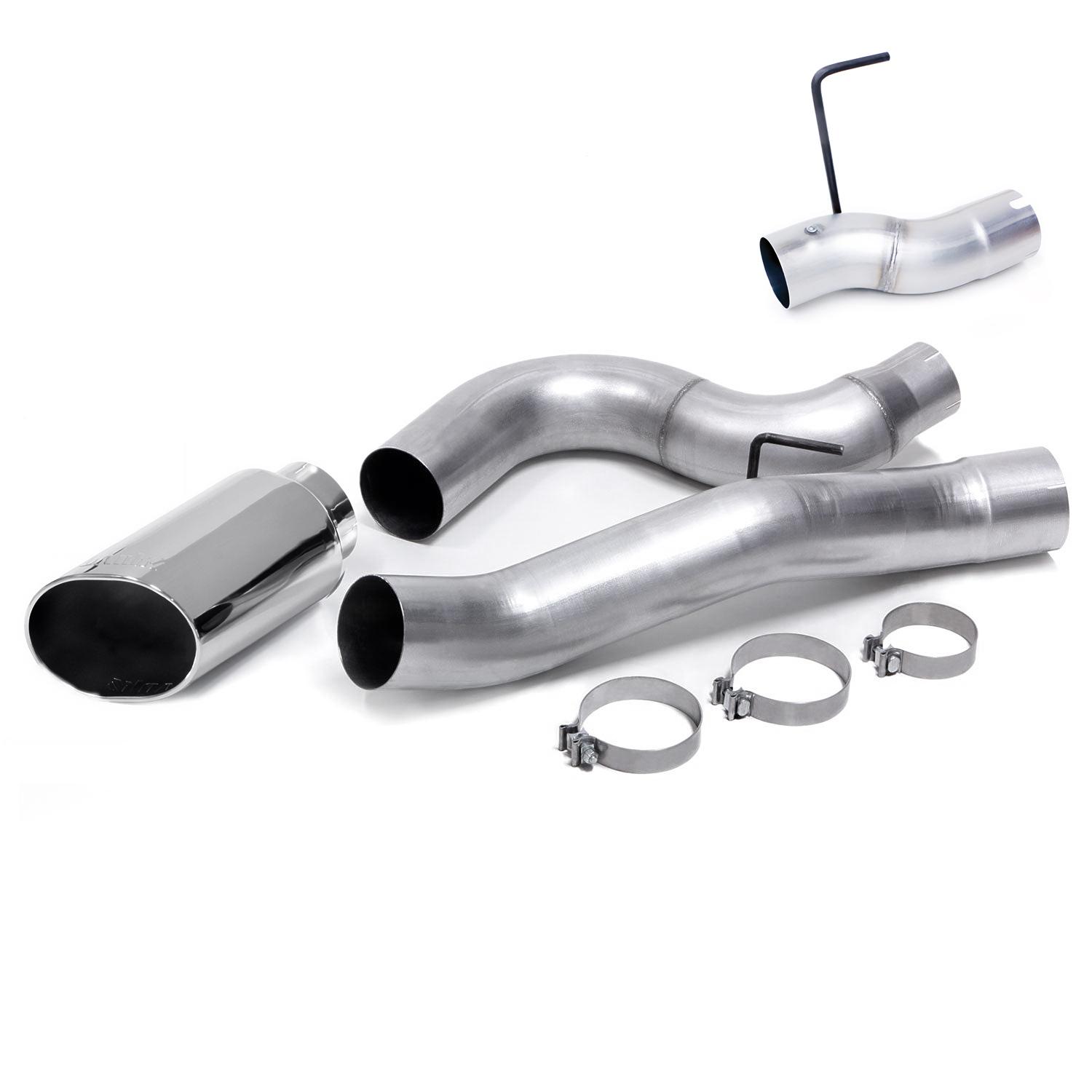 Banks Power Monster Exhaust System, 5-inch Single Exit, Chrome SideKick Tip for 2013-2018 Ram 2500/3500 6.7L Cummins, Mega-Cab SB - 49778