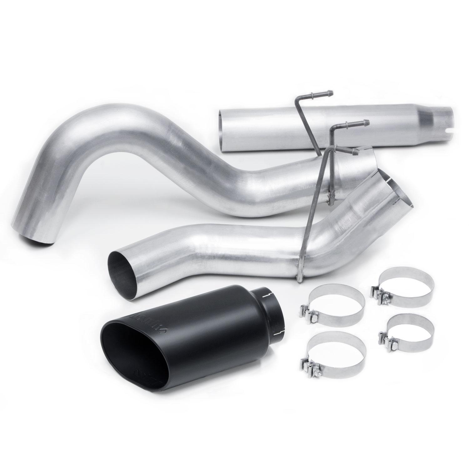 Banks Power Monster Exhaust System, 5-inch Single Exit, Black SideKick Tip for 2010-2012 Ram 2500/3500 6.7L Cummins, CCSB, CCLB, MCSB - 49779-B