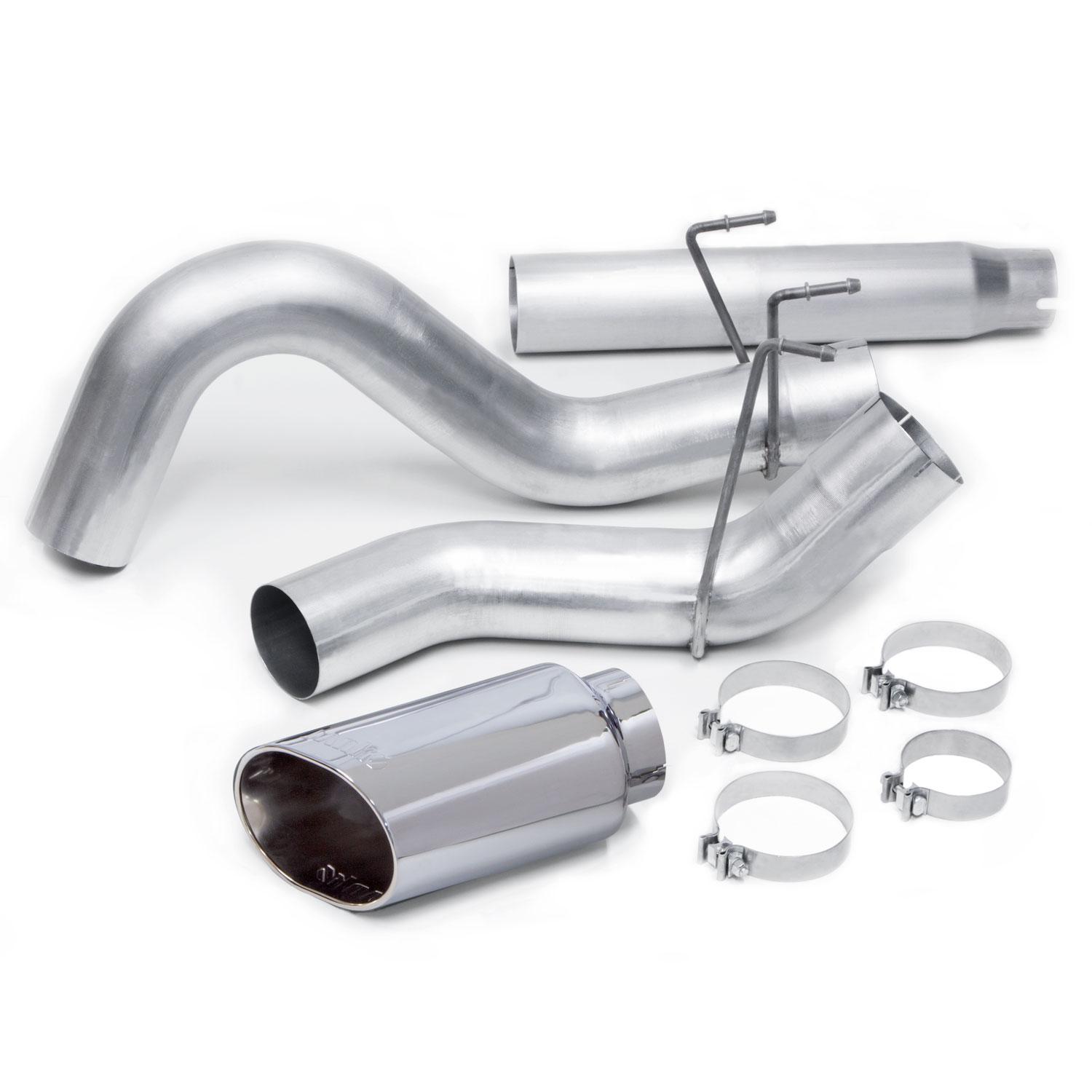 Banks Power Monster Exhaust System, 5-inch Single Exit, Chrome SideKick Tip for 2010-2012 Ram 2500/3500 6.7L Cummins, CCSB, CCLB, MCSB - 49779