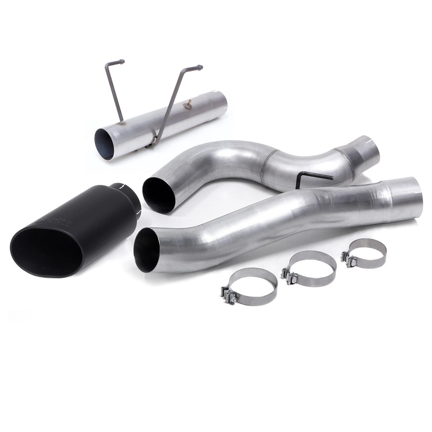 Banks Power Monster Exhaust System, 5-inch Single Exit, Black SideKick Tip for 2013-2018 Ram 2500/3500 6.7L Cummins, CCLB - 49797-B